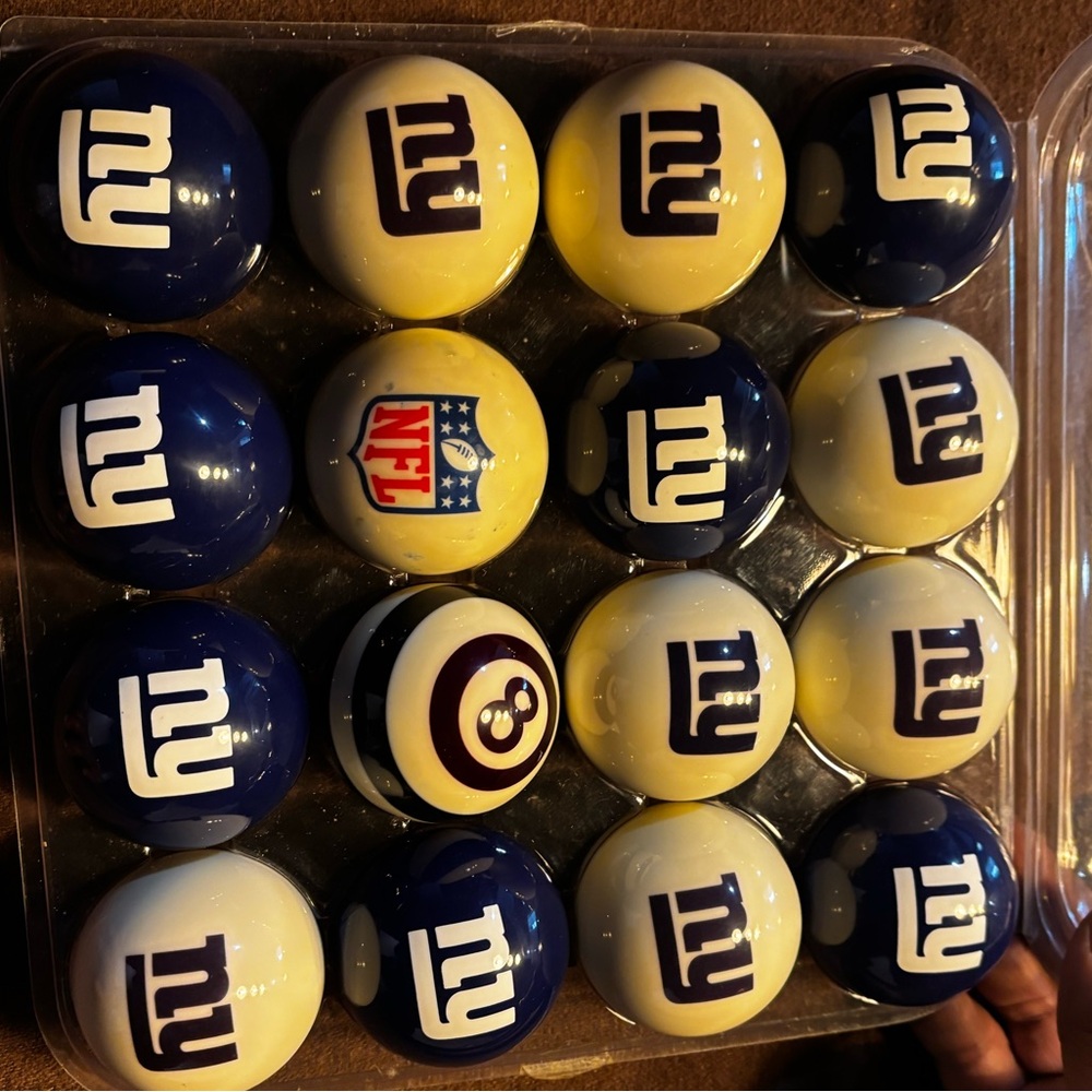 NFL Team Logo Billiard Balls Set